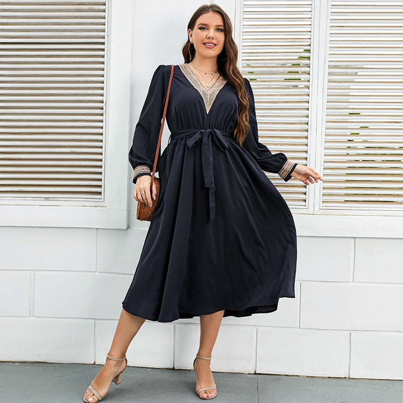 European And American Style Plus Size Dress Fashion Loose