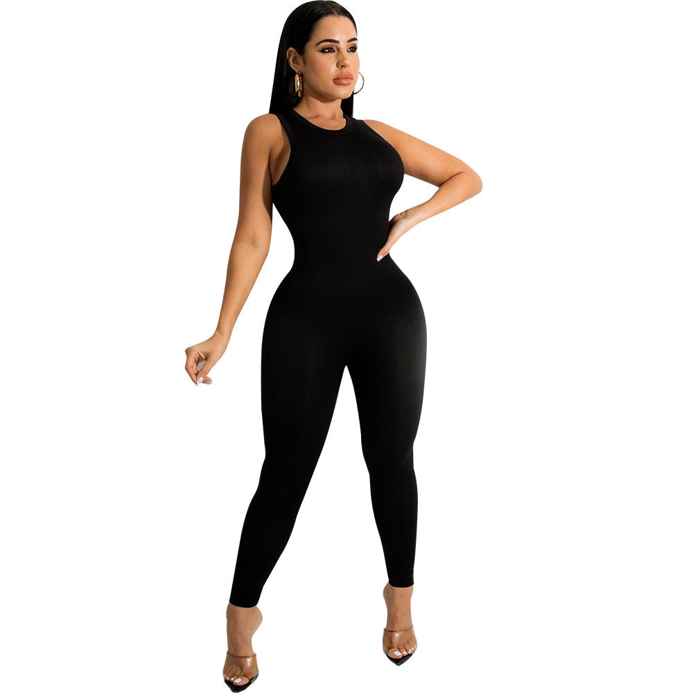 Women's Sleeveless Jumpsuit Trousers