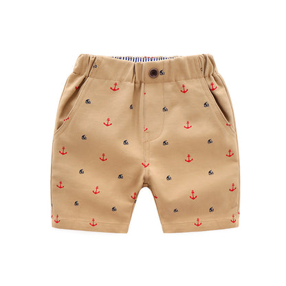 Casual Baby Print Fashion Thin Pants Children Beach Shorts