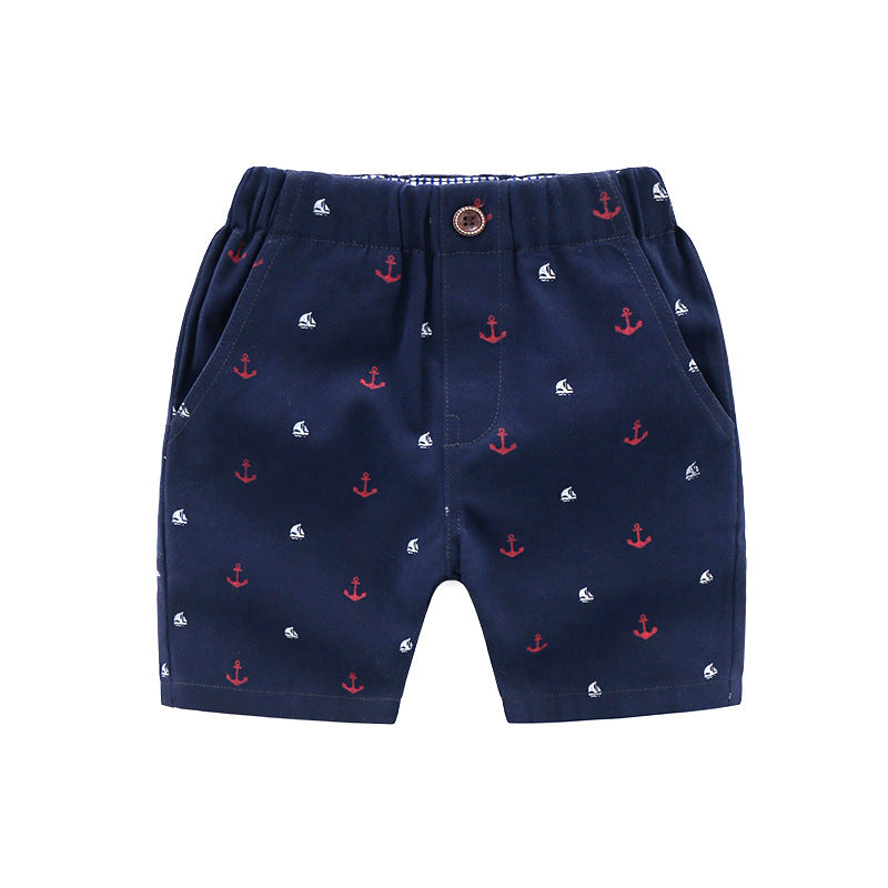 Casual Baby Print Fashion Thin Pants Children Beach Shorts