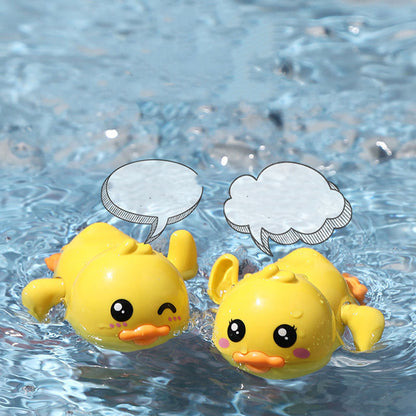 Bath Shower Baby Clockwork Swimming Children Play Water Cute Little Yellow Duck