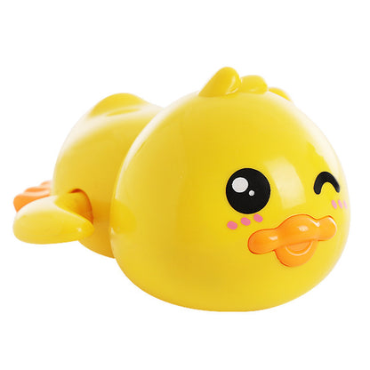 Bath Shower Baby Clockwork Swimming Children Play Water Cute Little Yellow Duck