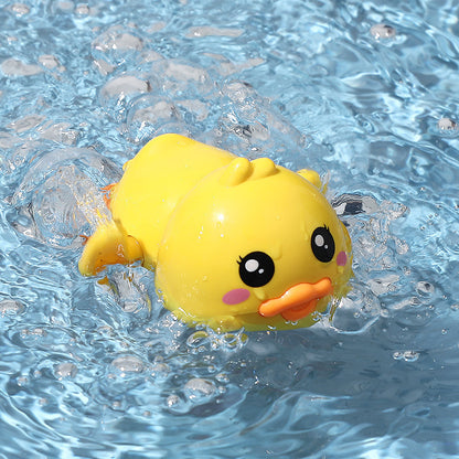 Bath Shower Baby Clockwork Swimming Children Play Water Cute Little Yellow Duck