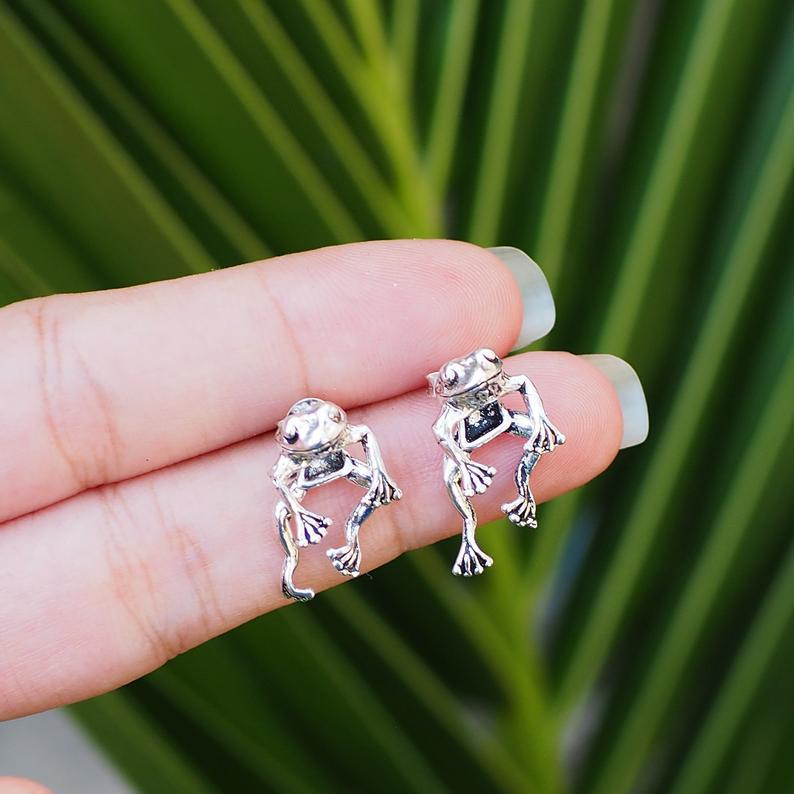 Cute Frog Earrings Funny Animal Earrings For Women Girls Stud Earrings Jewelry Gifts