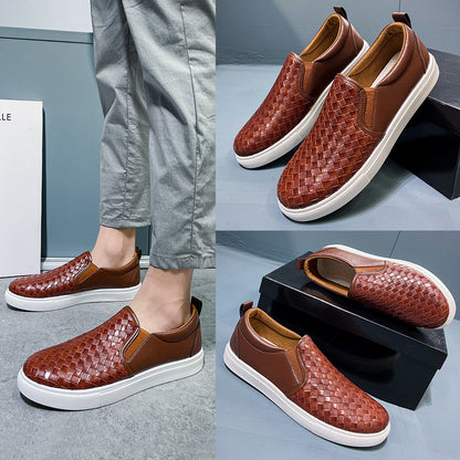 Large Men's Casual Shoes Board Woven Shoes