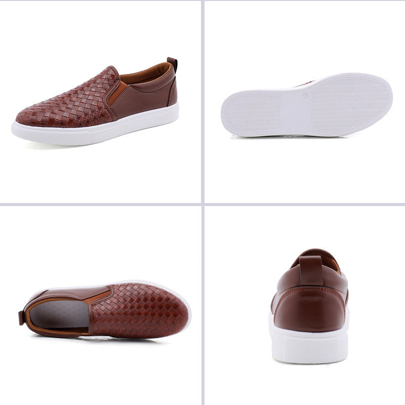 Large Men's Casual Shoes Board Woven Shoes