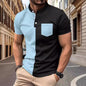 Trendy Cloth Color Matching Thin Top For Men