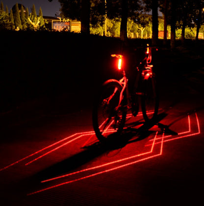 Cycling bicycle light tail light laser tail light