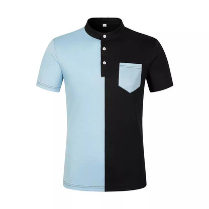 Trendy Cloth Color Matching Thin Top For Men