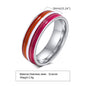 Ring Color 8mm Men's Same Color Flag Ring Foreign Trade Jewelry Wholesale Rainbow Color