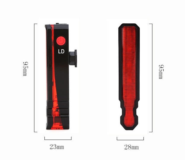 Cycling bicycle light tail light laser tail light