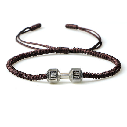 Originality Woven Dumbbell Alloy Bracelet