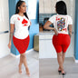 Women's Short-sleeved T-shirt And Shorts Two-piece Casual Suit Women