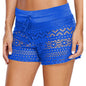 Women's Black Jacquard Lace Shorts