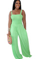 Women's Clothing Solid Color Casual Strap Tube Top Wide Leg Jumpsuit