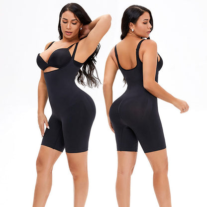 Large Size Seamless Body Contouring Bodysuit With Waist And Abdomen