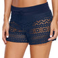 Women's Black Jacquard Lace Shorts