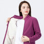 Women's Autumn And Winter Lamb Wool Stand Up Collar Cardigan Sweatshirt