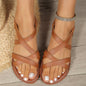 Women's Fashion Summer Round Toe Open Toe Flat Sandals