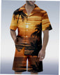 Fashion Printed Shirt 3D Men's Suit