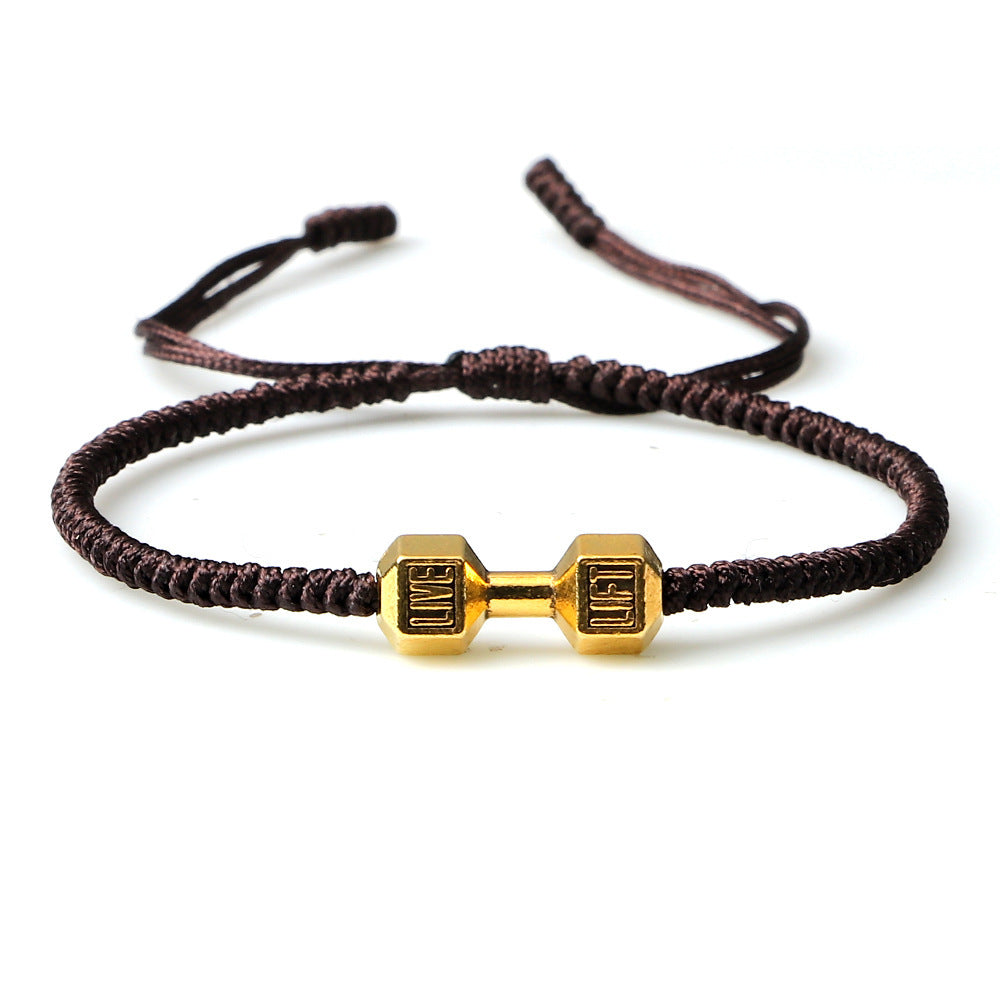 Originality Woven Dumbbell Alloy Bracelet