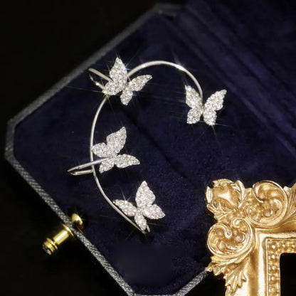 Retro Style Butterfly Earrings Without Pierced Ears