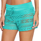 Women's Black Jacquard Lace Shorts