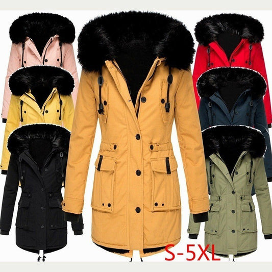 Women's Clothing Fleece-lined Thickened Women's Cotton Padded Clothing Women's Winter