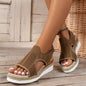 New Hollow Wedges Sandals Summer Fly Woven Breathable Mesh Shoes For Women Peep-Toe Sandals