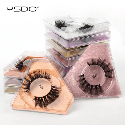 YSDO Lashes Wholesale 4//20/50/100 Pcs Faux Mink Eyelashes Dramatic Fluffy 3D Mink Lashes Makeup Natural False Eyelash In Bulk