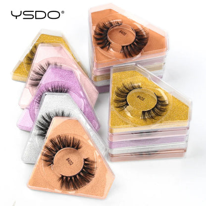 YSDO Lashes Wholesale 4//20/50/100 Pcs Faux Mink Eyelashes Dramatic Fluffy 3D Mink Lashes Makeup Natural False Eyelash In Bulk