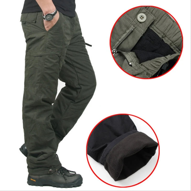 High Quality Winter Warm Men Thick Pants Double Layer Military Army Camouflage Tactical Cotton Trousers For Men Brand Clothing