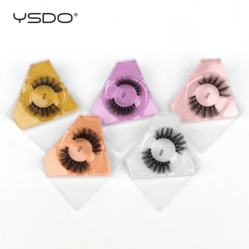 YSDO Lashes Wholesale 4//20/50/100 Pcs Faux Mink Eyelashes Dramatic Fluffy 3D Mink Lashes Makeup Natural False Eyelash In Bulk