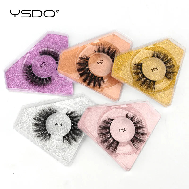 YSDO Lashes Wholesale 4//20/50/100 Pcs Faux Mink Eyelashes Dramatic Fluffy 3D Mink Lashes Makeup Natural False Eyelash In Bulk