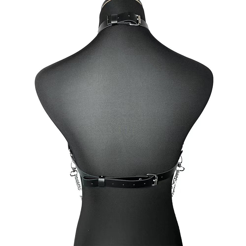 Women's Chain Leather Stage Performance Costume And Accessories