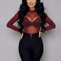 Women's Ultra-thin Mesh Stretch Tight Long-sleeved Top