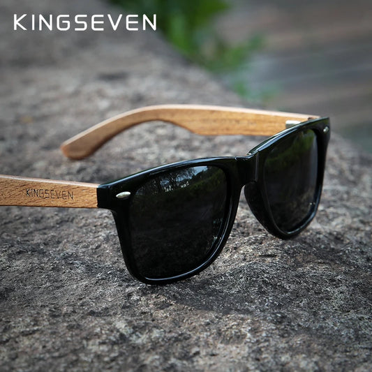 KINGSEVEN Brand 2023 Fashion Handmade Natural Wooden Sunglasses For Men Women Polarized Sun Glasses UV400 Mirror Male Eyewear