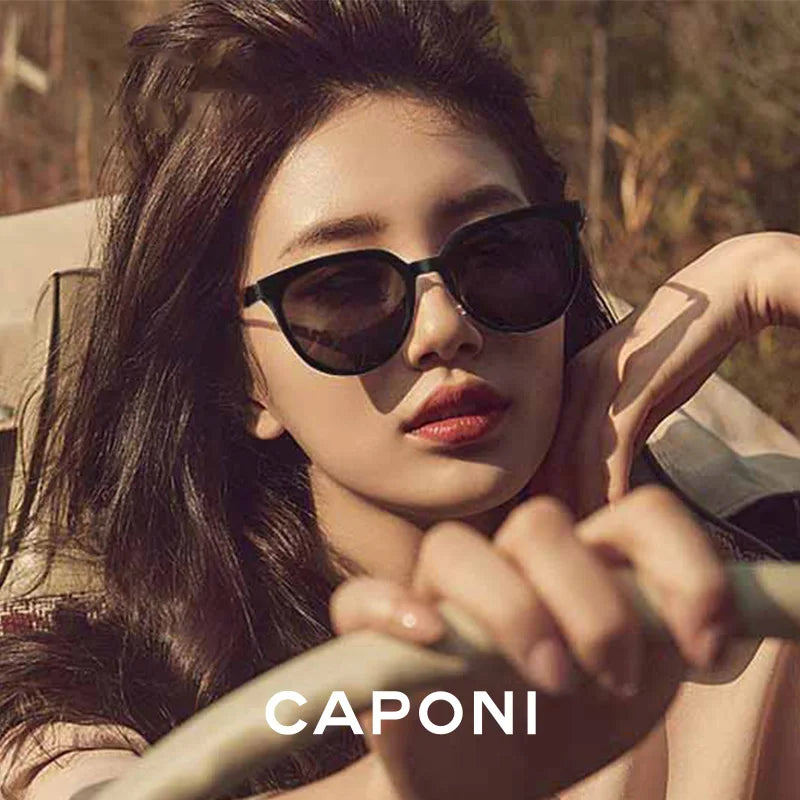 CAPONI Brand Design Sunglasses For Women Fashion Retro Girls Eye Shades Korea Style Polarized Sun Glasses UV Protection BH31031