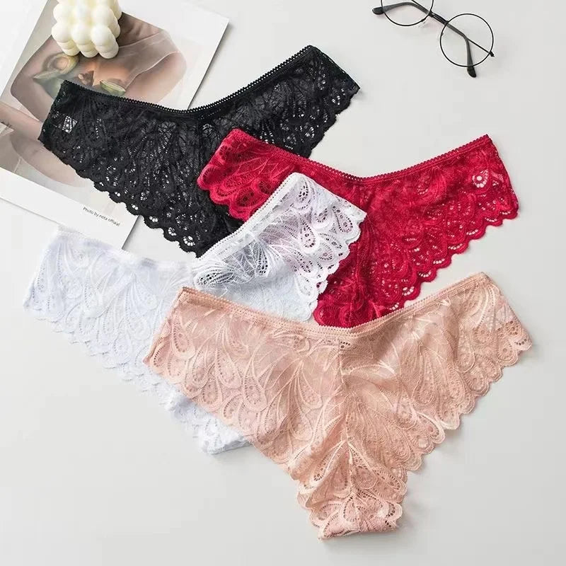 Women's Sexy Panties Lace Underwear for Women Tangas Cotton Crotch Panty Lingerie Soft Bragas Mujer Women Lace Panties Encaje