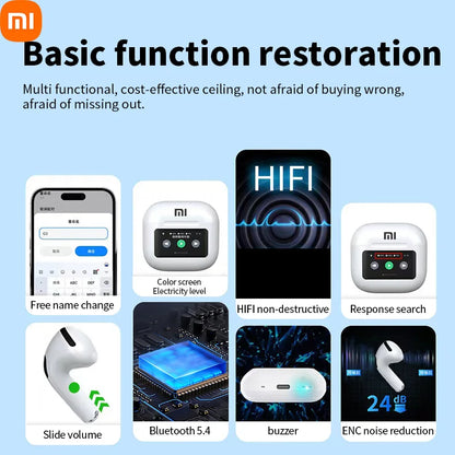 XIAOMI A10 Pro ENC TWS Wireless Earphones Bluetooth5.4 Touch Screen Headphones Noise Cancelling Earbuds With Mic For Android iOS