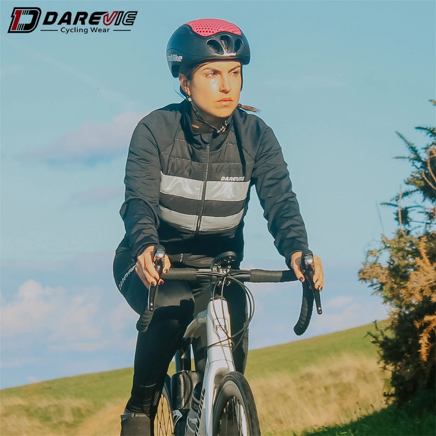 DAREVIE Cycling Jacket Themal Fleece Women Winter -5℃~10℃ Men Cycling Jackets Reflective Keep Warm Breathable Cycling Jacket