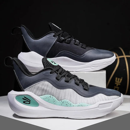 Men's Basketball Shoes Breathable Cushioning Non-Slip Wearable Sports Shoes Gym Training Athletic Basketball Sneakers for Women