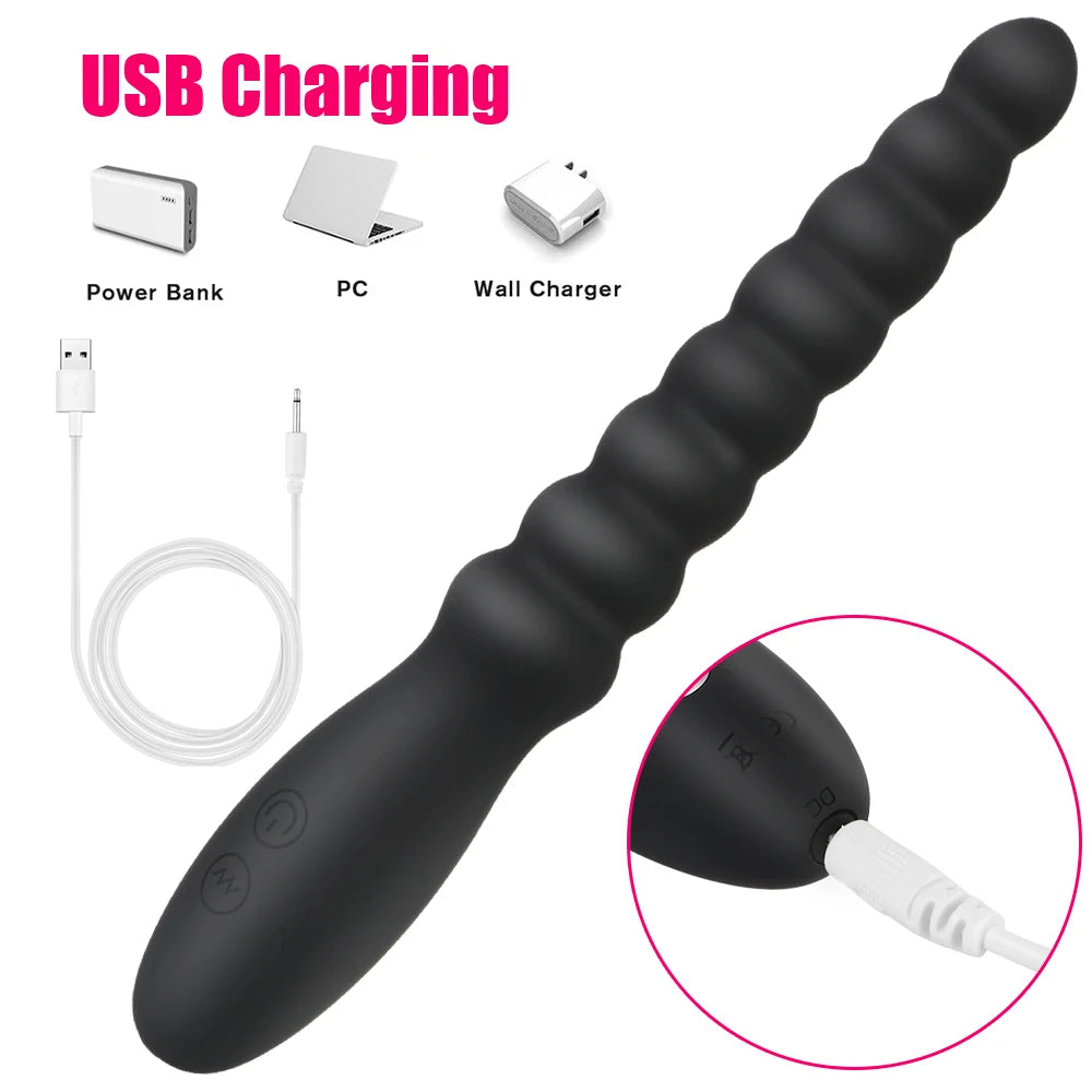 20cm Stick Vibrators For Women Nipple Clit Stimulator Vaginal Plug Anal Beads Dildo Female Masturbator Sex Toys Men Erotic Goods