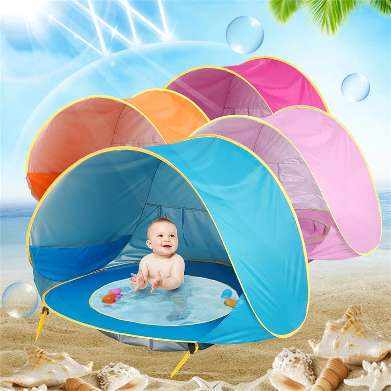 Baby Beach Tent Portable Shade Pool UV Protection Sun Shelter For Infant Outdoor Toys Child Swimming Pool Play House Tent Toys