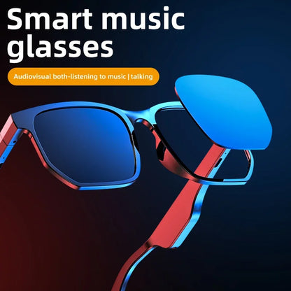 Smart Audio Glasses Bone Conduction Wireless Bluetooth Headphones Outdoor Sports Waterproof Stereo Sunglasses With Microphone