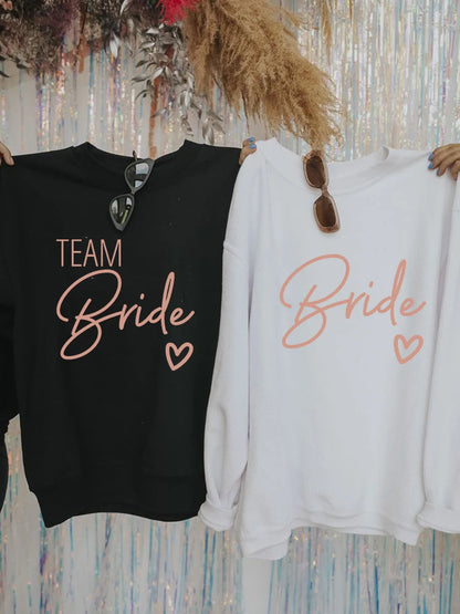 Bride & Team Bride Bridesmaid Sweatshirt Bridesmaid Proposal Maid of Honor Engagement Pullover Bride Sweater Bridesmaid Gifts