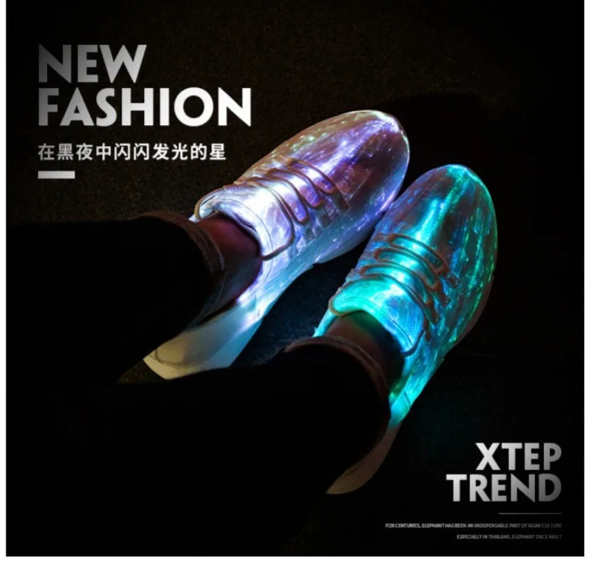 Boy Luminous Glowing Sneaker Light Up Shoes New Men Women Girls Kids LED Light Shoes Children Flashing  USB Recharge Shoes