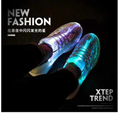 Boy Luminous Glowing Sneaker Light Up Shoes New Men Women Girls Kids LED Light Shoes Children Flashing  USB Recharge Shoes