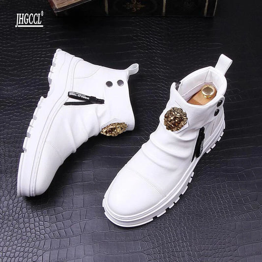 JHGCCL Men Shoes Men's Shoe Zip Daily Rubber Adult Kid Suede Latex Leather Casual Shoes Social Shoe Male Low Price