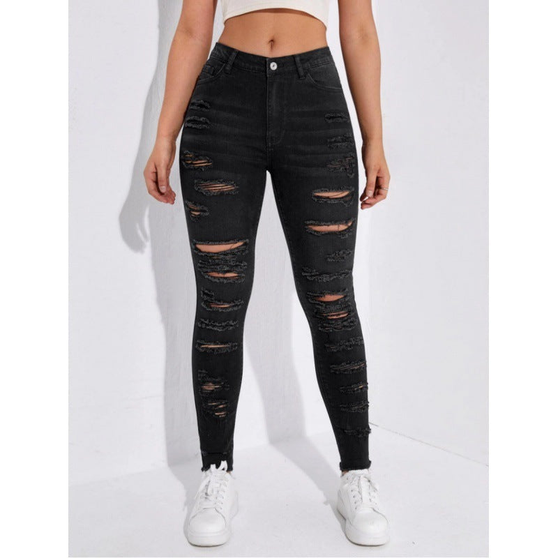 All-match Skinny Denim Trousers For Women